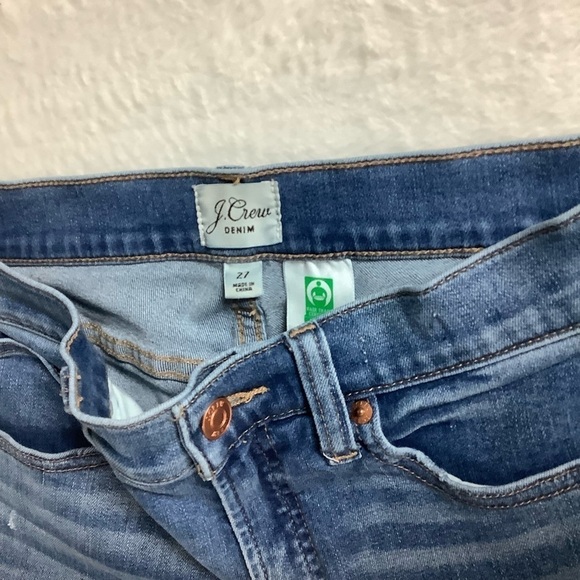 J Crew 8” Toothpick Low Rise Skinny Blue Jeans Size 27 Women’s - Picture 3 of 8